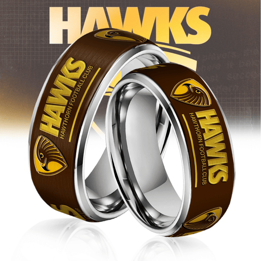 AFL Silver Tungsten Rings Gift For Fans 12