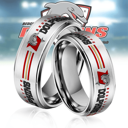NRL Silver Tungsten Rings Gift For Fans 17