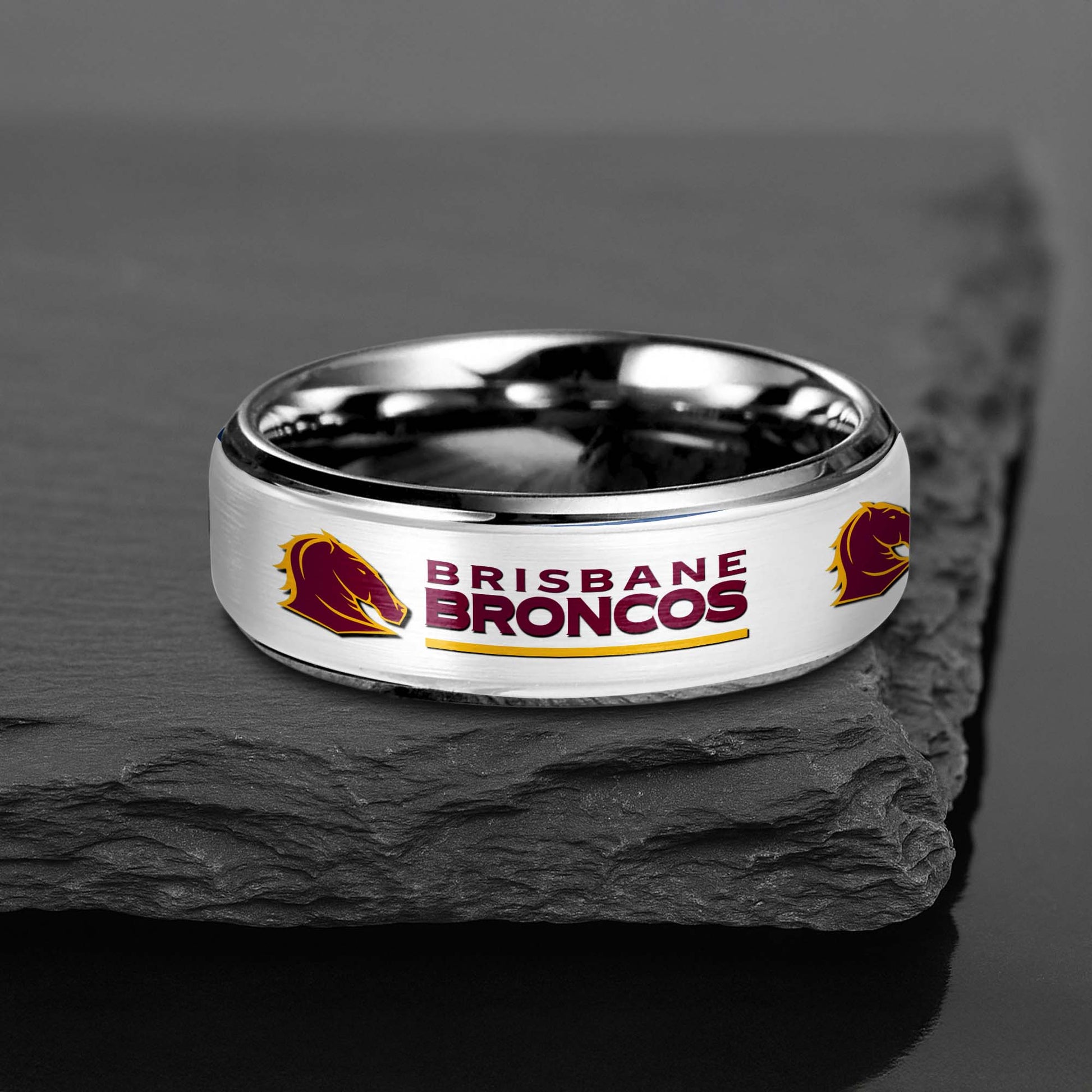 NRL Silver Tungsten Rings Gift For Fans 16