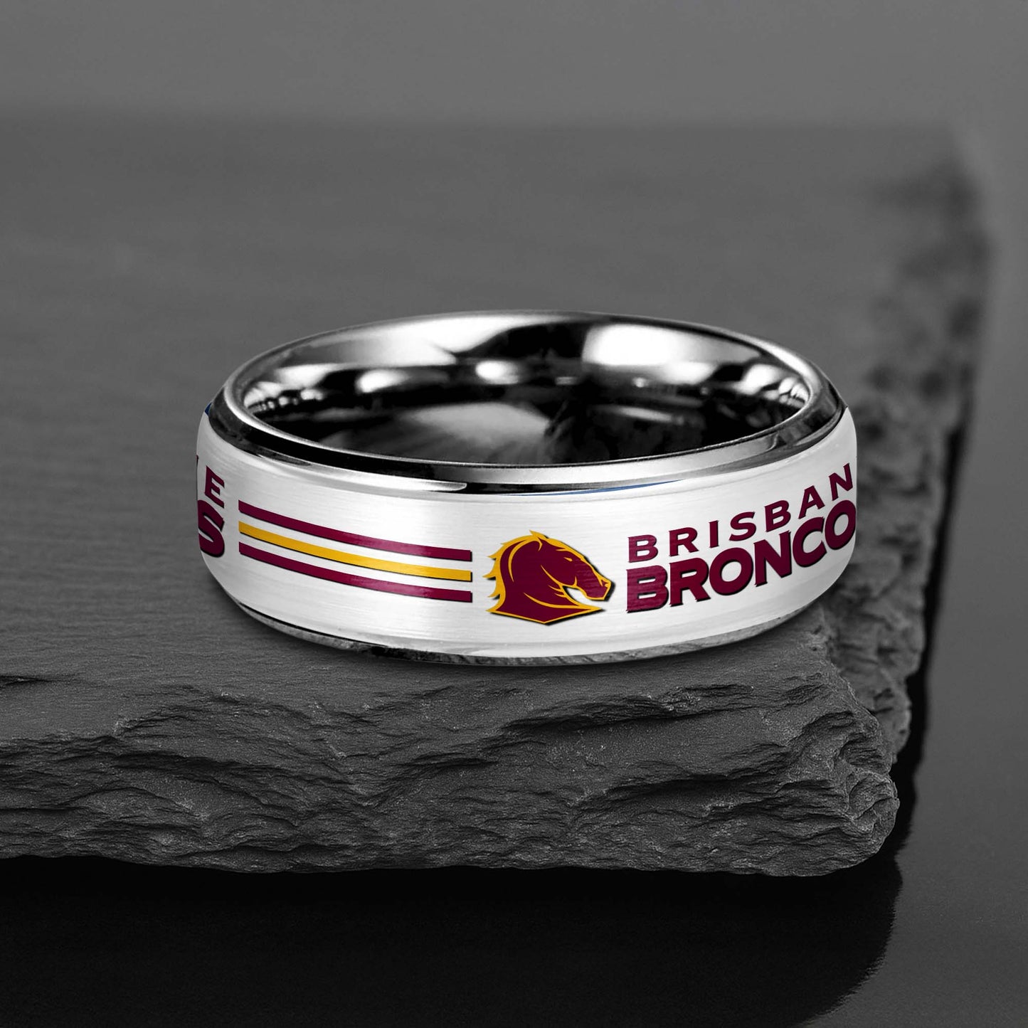 NRL Silver Tungsten Rings Gift For Fans 18