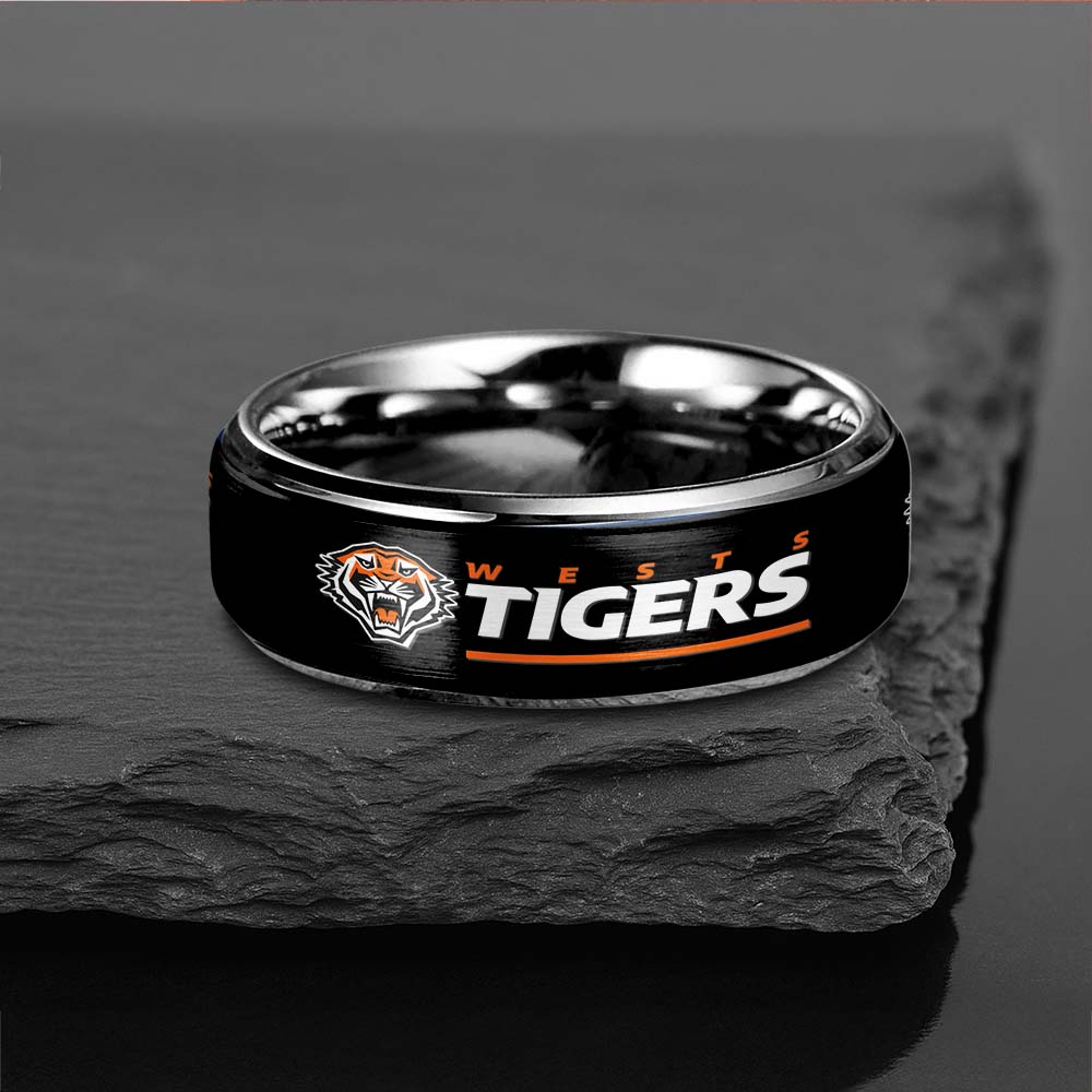 NRL Silver Tungsten Rings Gift For Fans 13