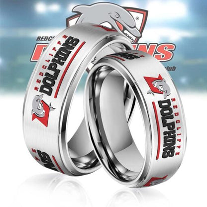 NRL Silver Tungsten Rings Gift For Fans 10