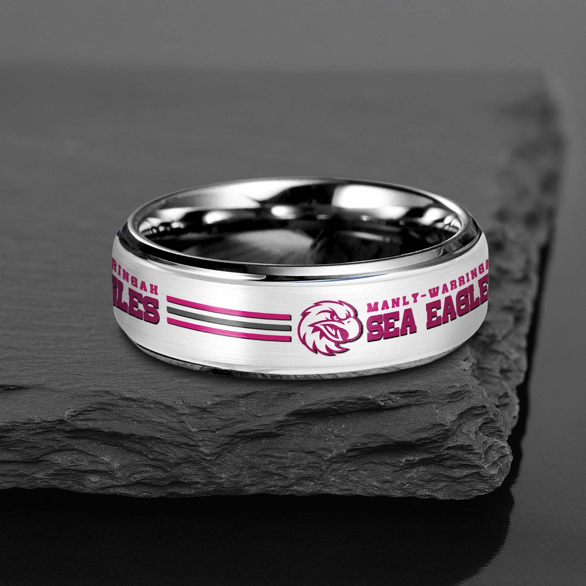 NRL Silver Tungsten Rings Gift For Fans 11