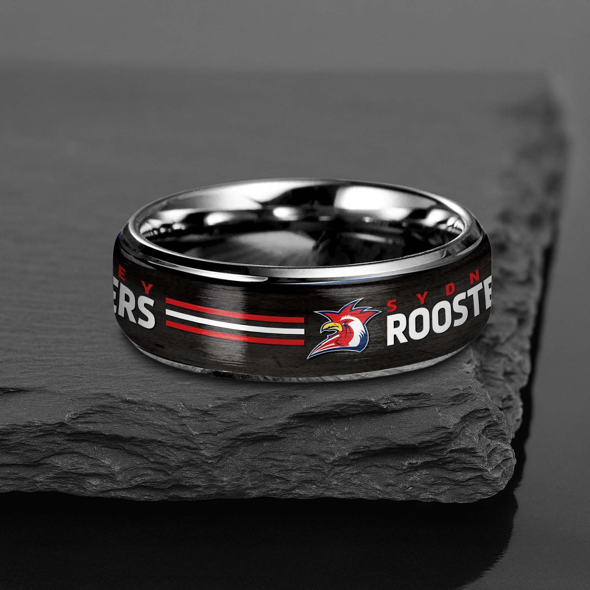 NRL Silver Tungsten Rings Gift For Fans 28
