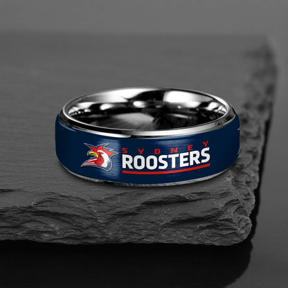 NRL Silver Tungsten Rings Gift For Fans 27