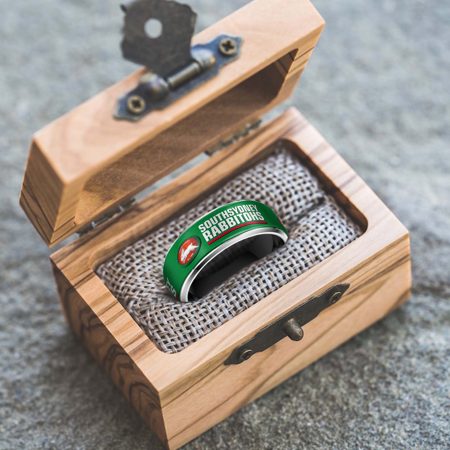 NRL Silver Tungsten Rings Gift For Fans 22