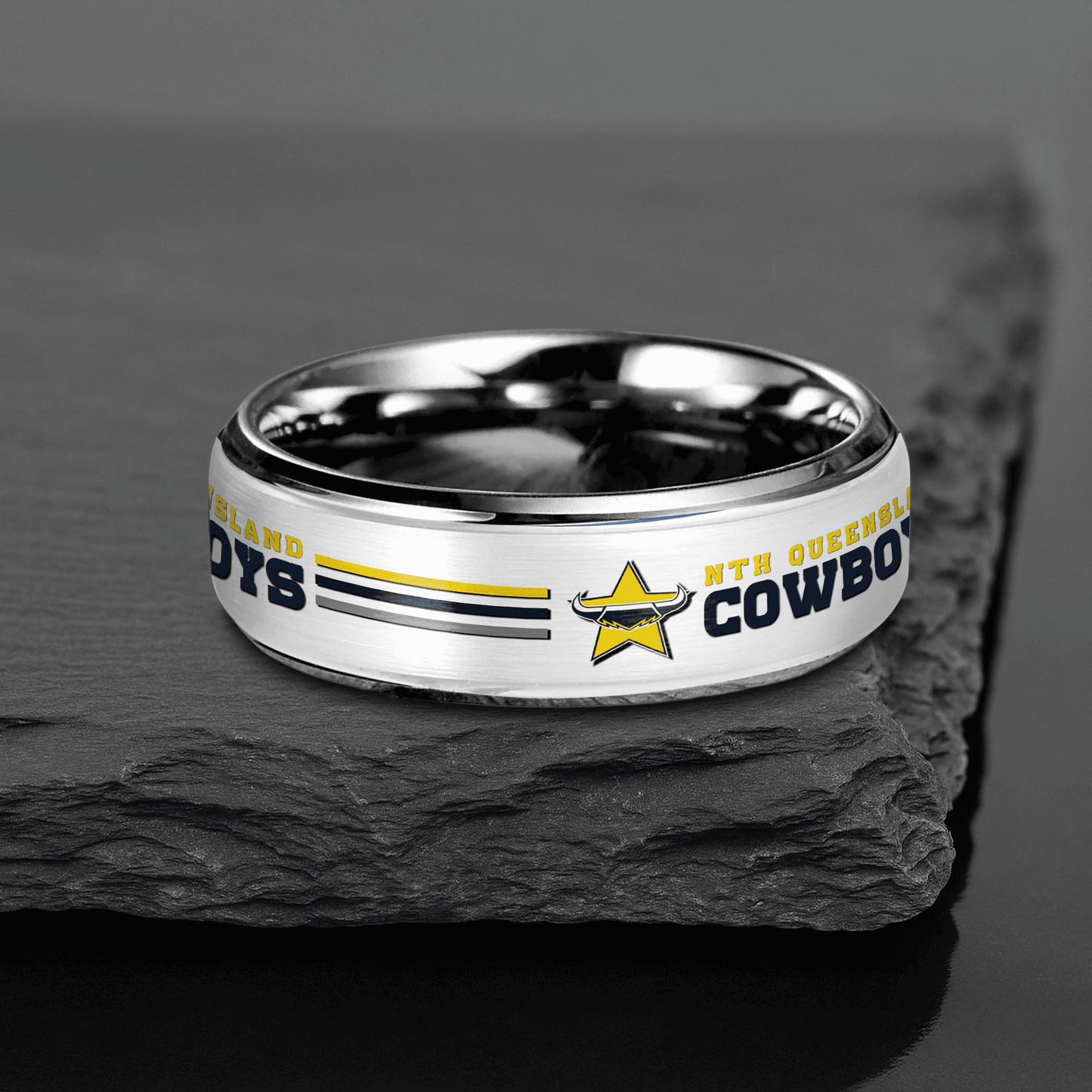 NRL Silver Tungsten Rings Gift For Fans 14