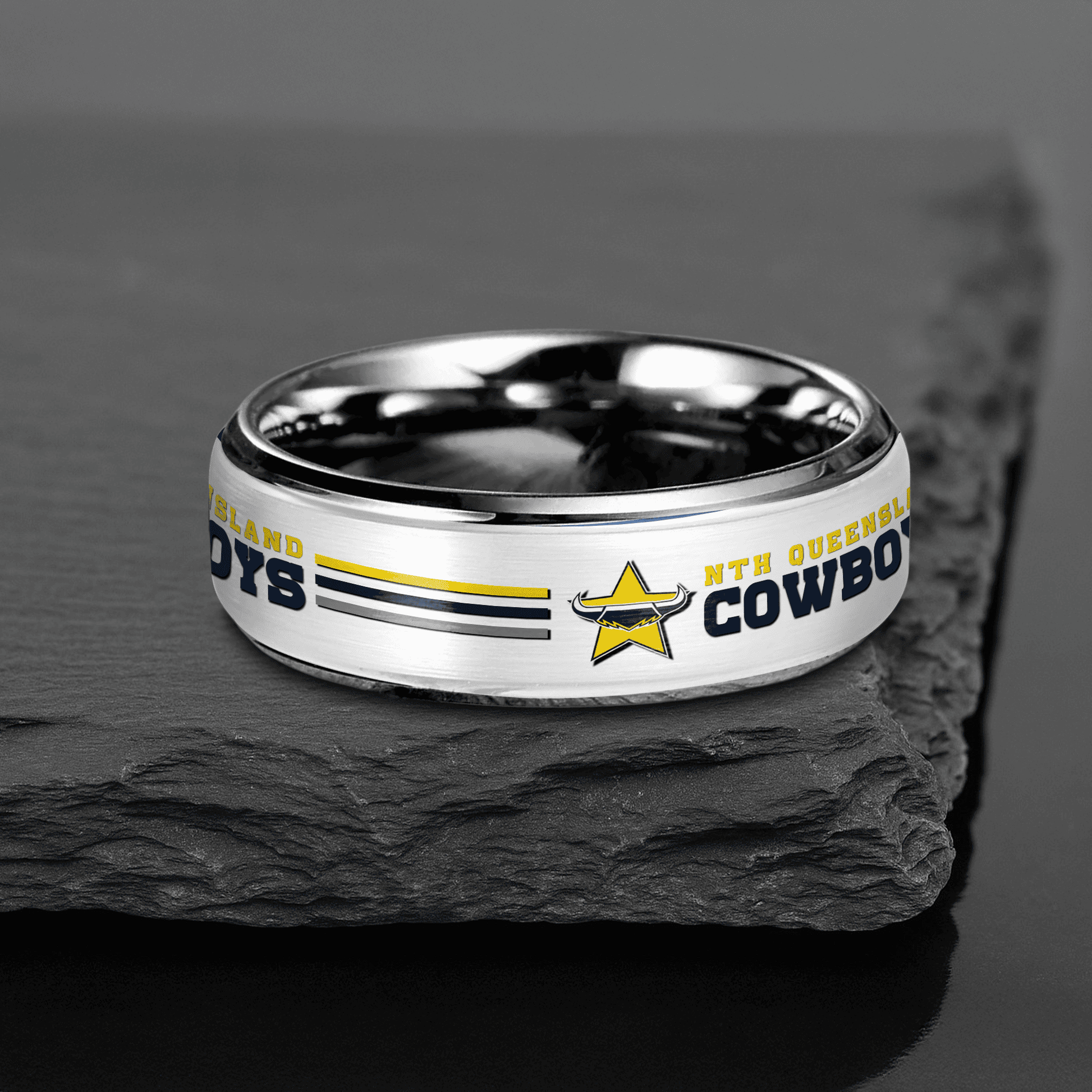 NRL Silver Tungsten Rings Gift For Fans 14
