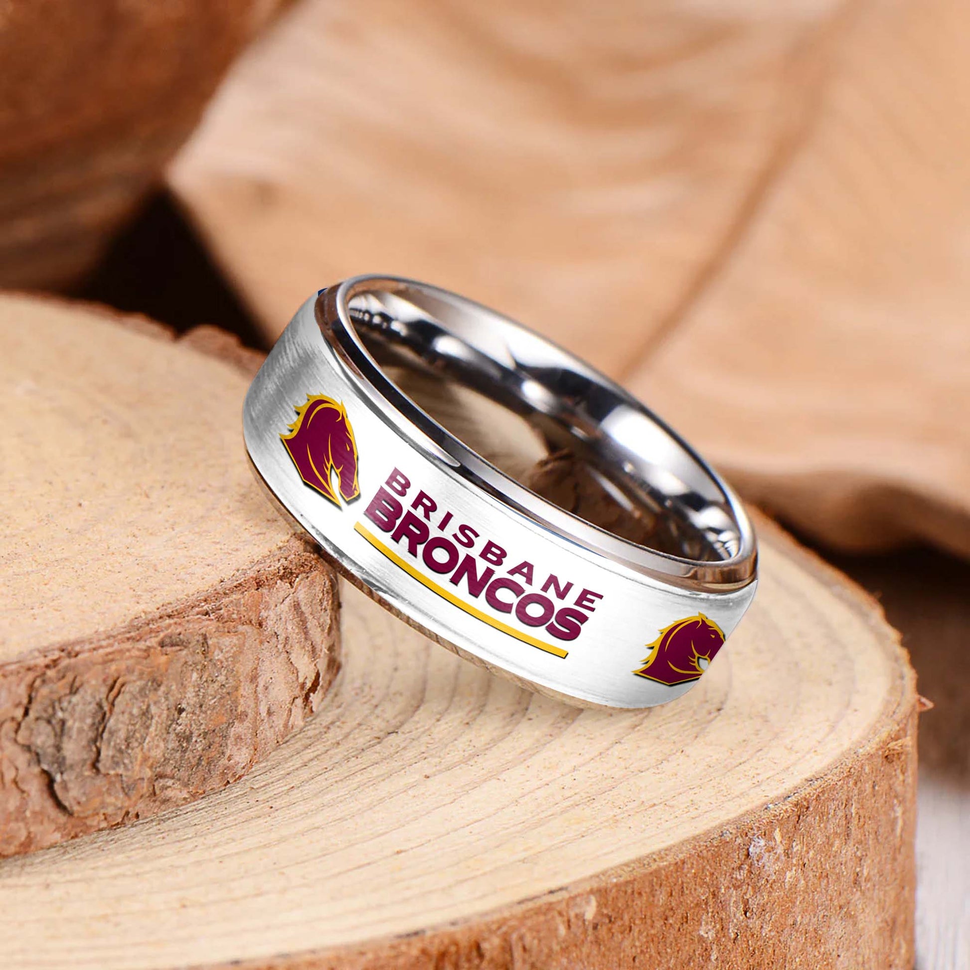 NRL Silver Tungsten Rings Gift For Fans 16
