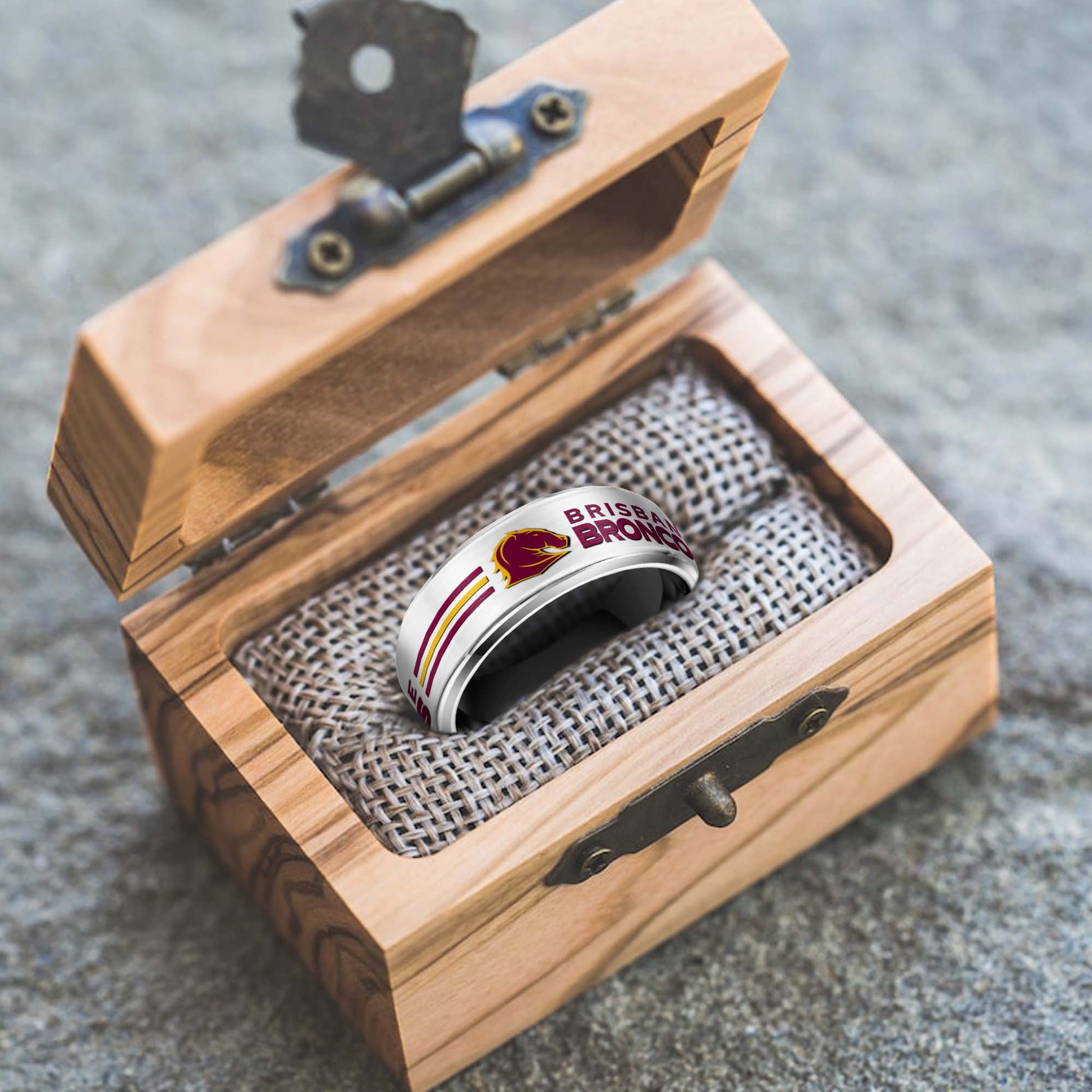 NRL Silver Tungsten Rings Gift For Fans 18