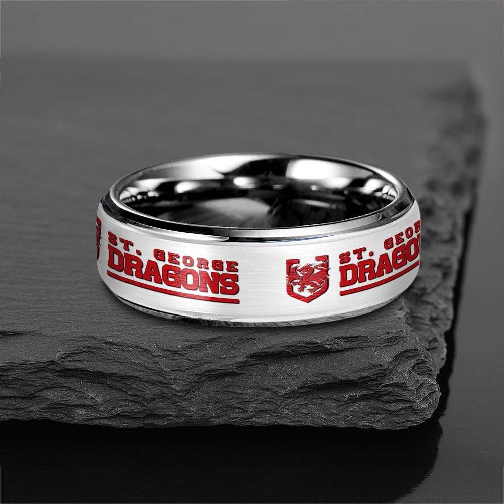 NRL Silver Tungsten Rings Gift For Fans 23
