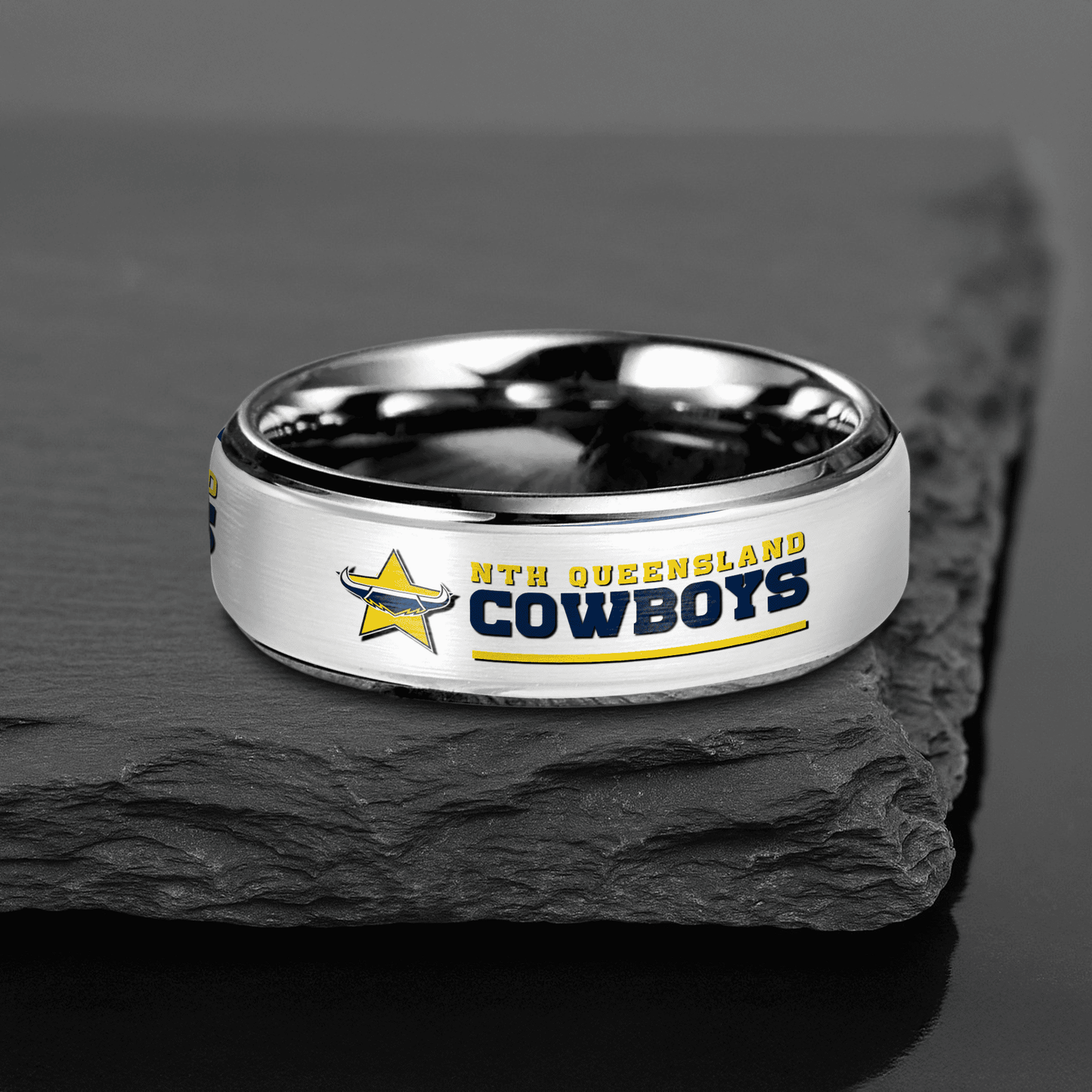 NRL Silver Tungsten Rings Gift For Fans 8