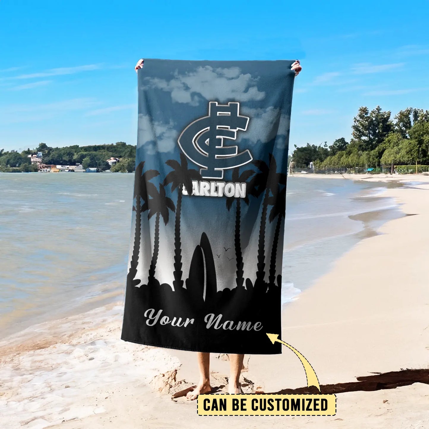 CAR Personalized Custom Pool Travel Beach and Bath Towels