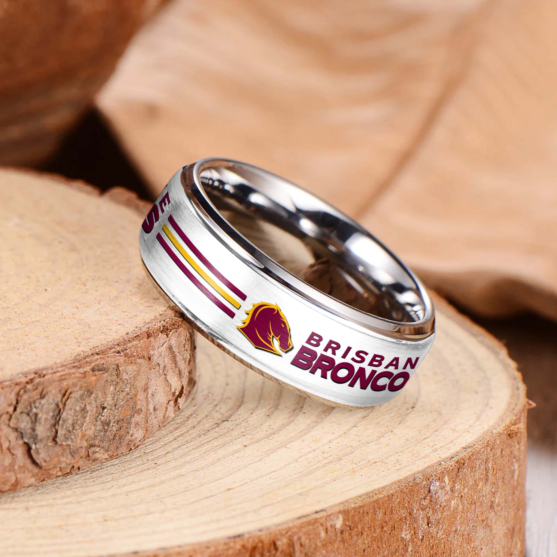 NRL Silver Tungsten Rings Gift For Fans 18