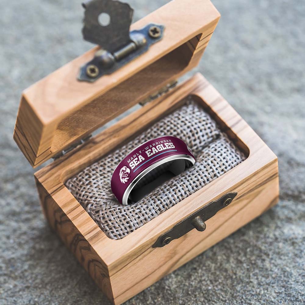 NRL Silver Tungsten Rings Gift For Fans 6