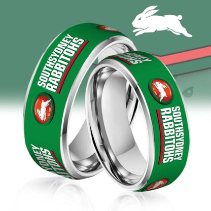 NRL Silver Tungsten Rings Gift For Fans 22