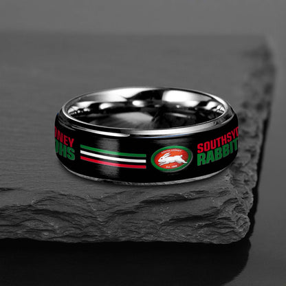 NRL Silver Tungsten Rings Gift For Fans 21