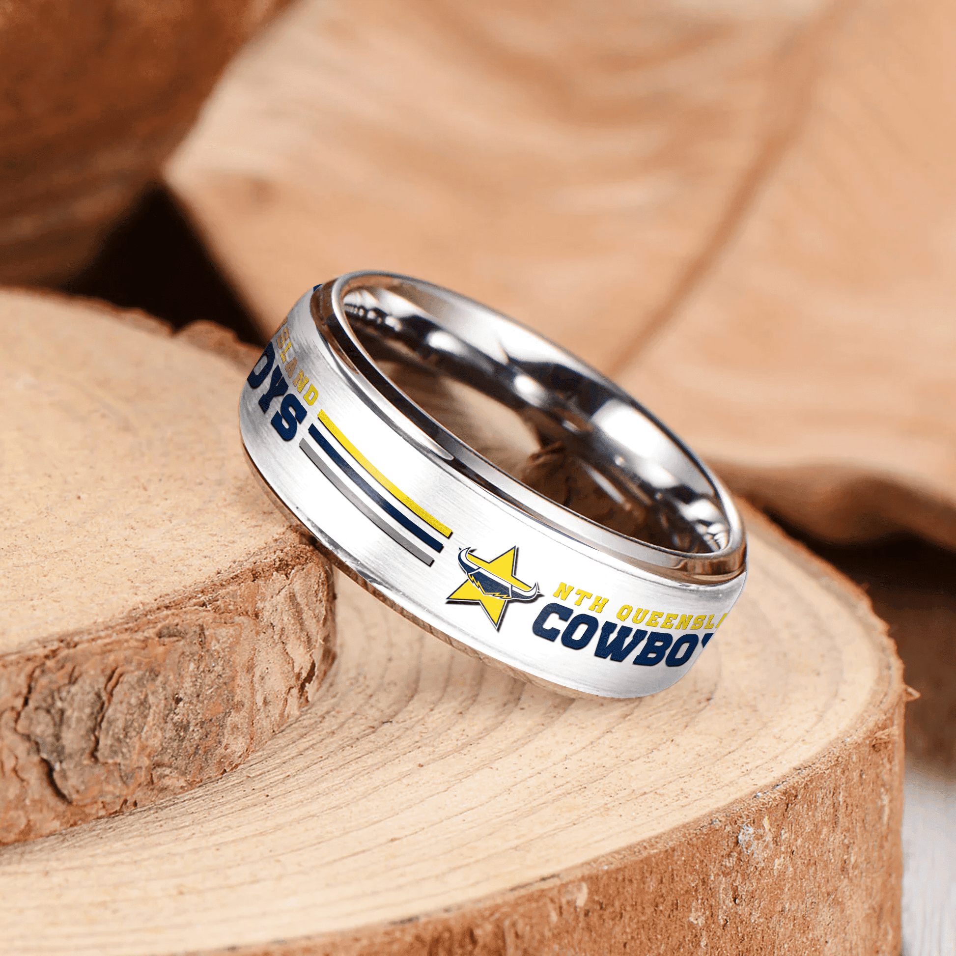 NRL Silver Tungsten Rings Gift For Fans 14
