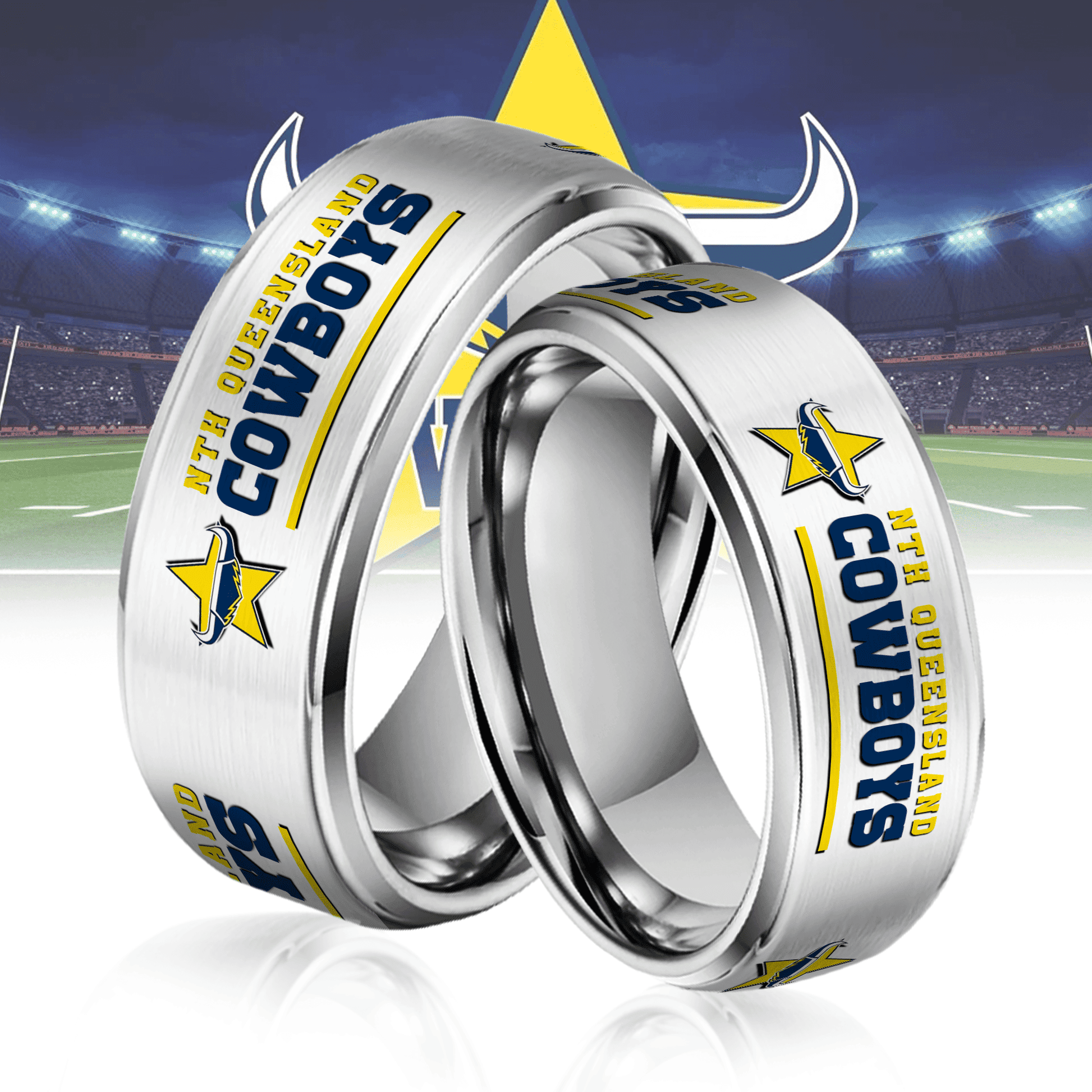 NRL Silver Tungsten Rings Gift For Fans 8