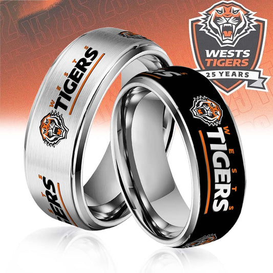 NRL Silver Tungsten Rings Gift For Fans 13