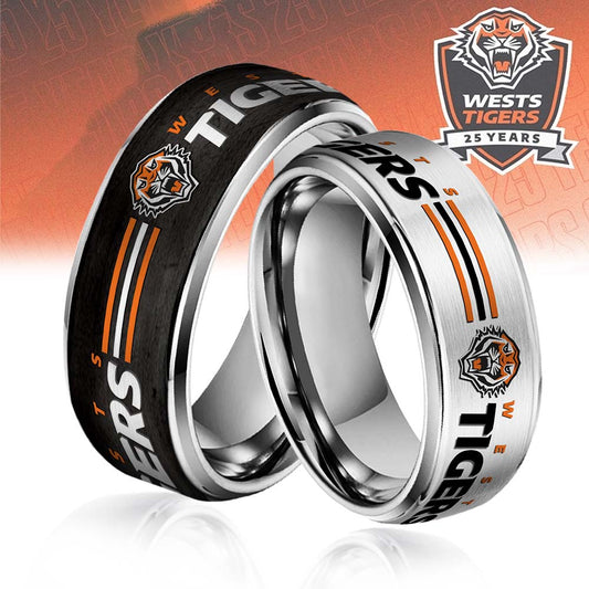 NRL Silver Tungsten Rings Gift For Fans 3