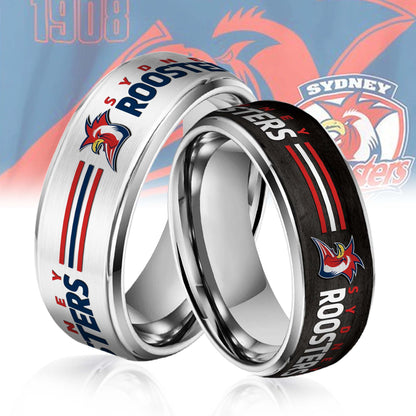 NRL Silver Tungsten Rings Gift For Fans 28