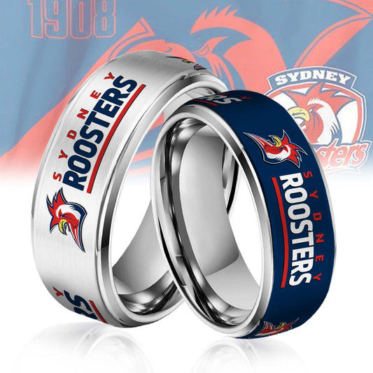 NRL Silver Tungsten Rings Gift For Fans 27