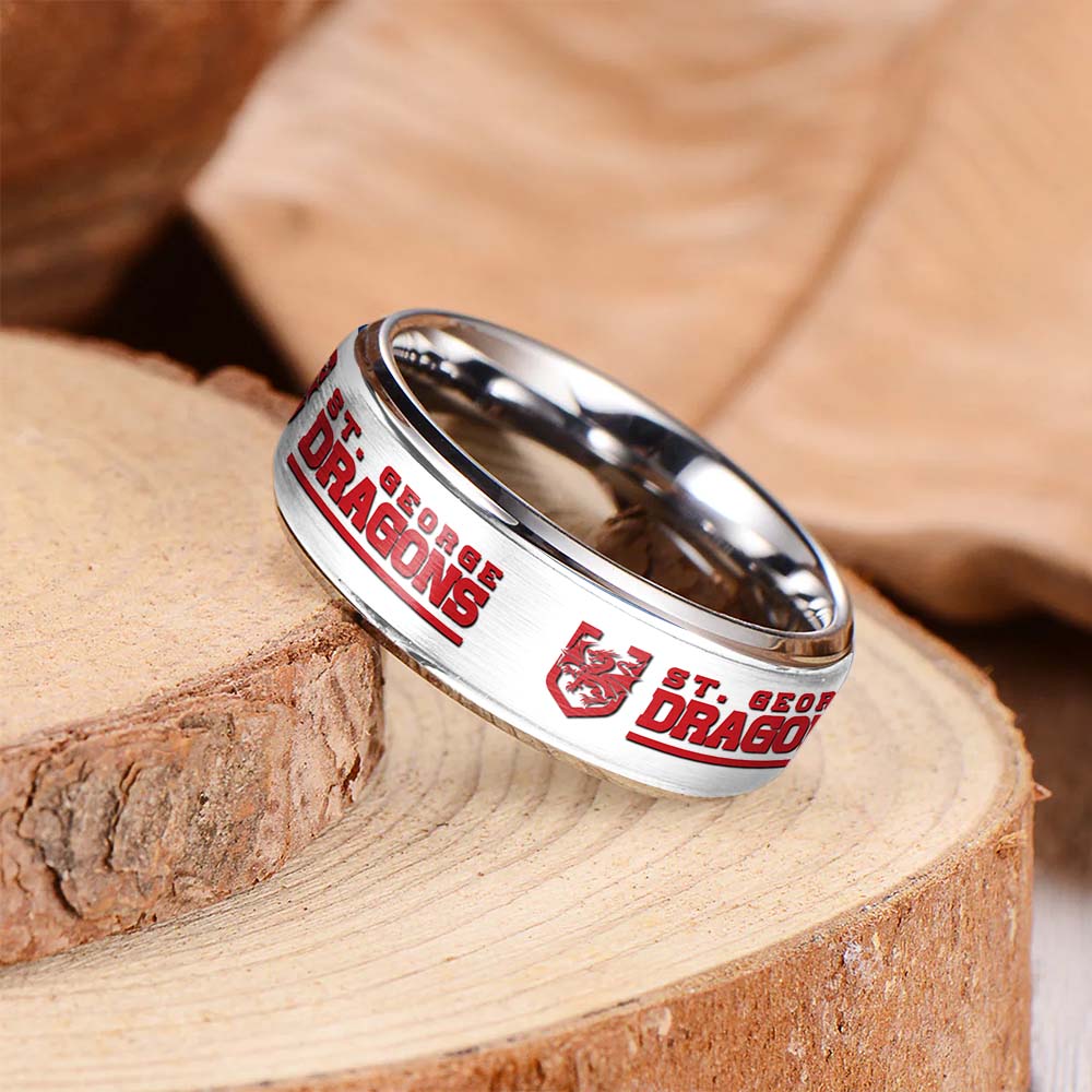 NRL Silver Tungsten Rings Gift For Fans 23