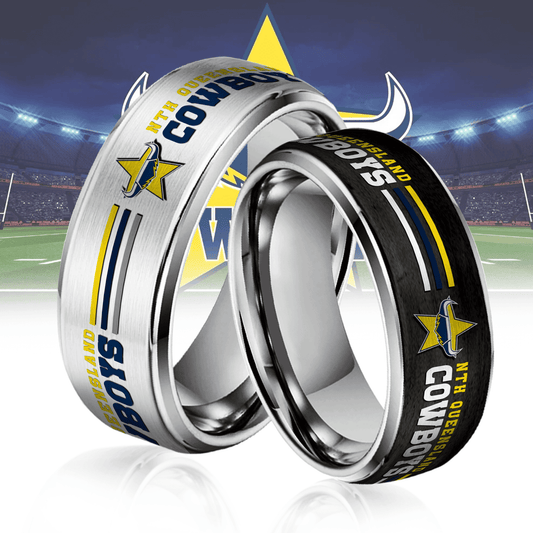 NRL Silver Tungsten Rings Gift For Fans 14