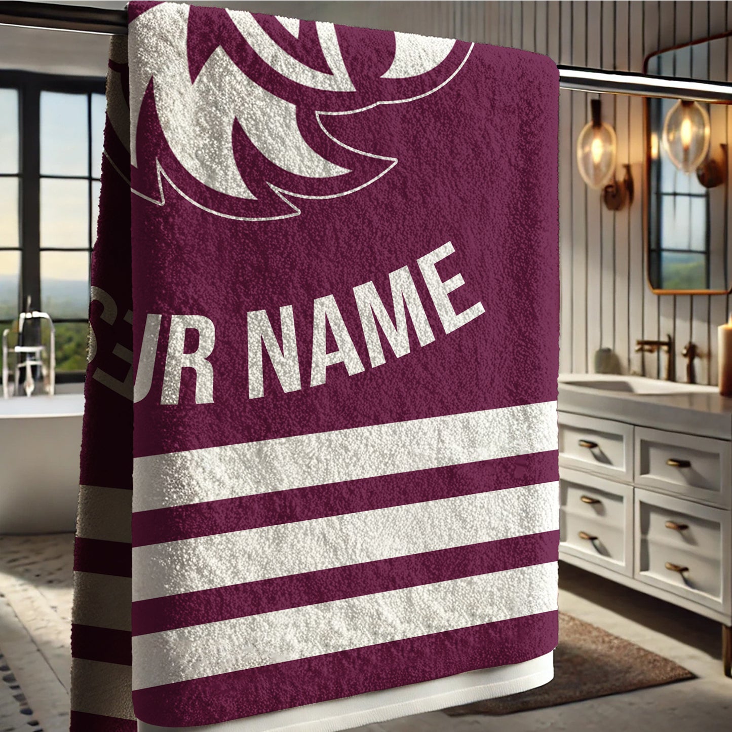 MAN Personalized Custom Pool Travel Beach and Bath Towels 6