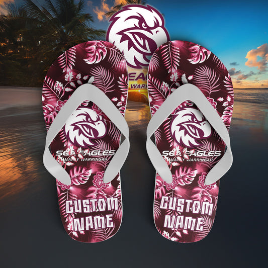 MAN personalized custom flip flops 4