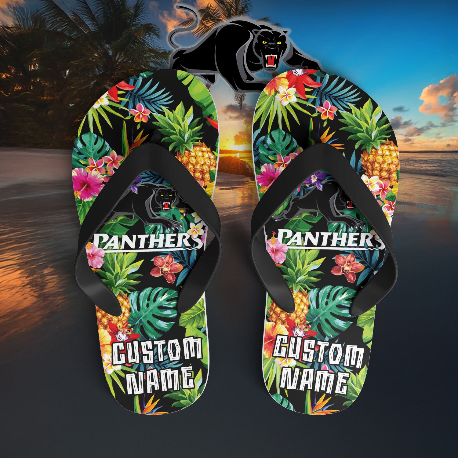 PEN personalized custom flip flops 4