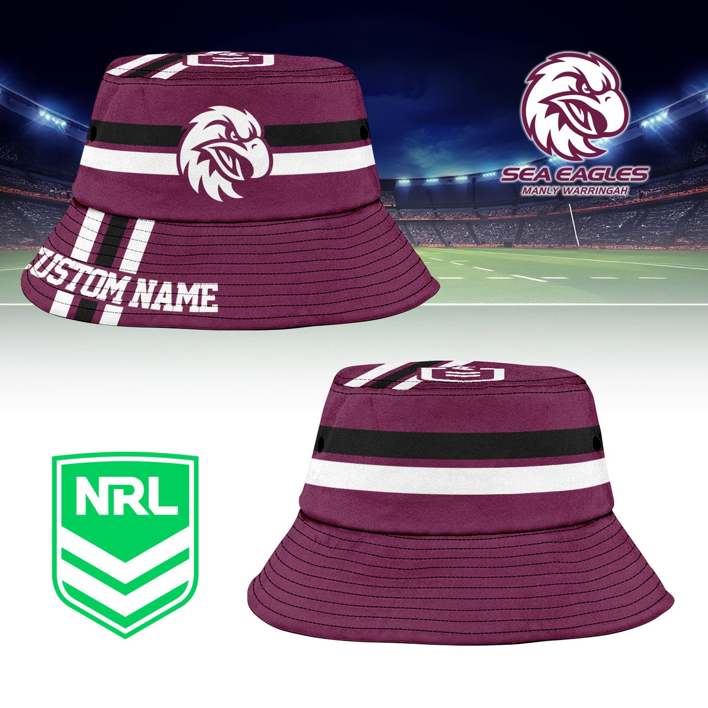 MAN Sports Personalized Custom Bucket Hat