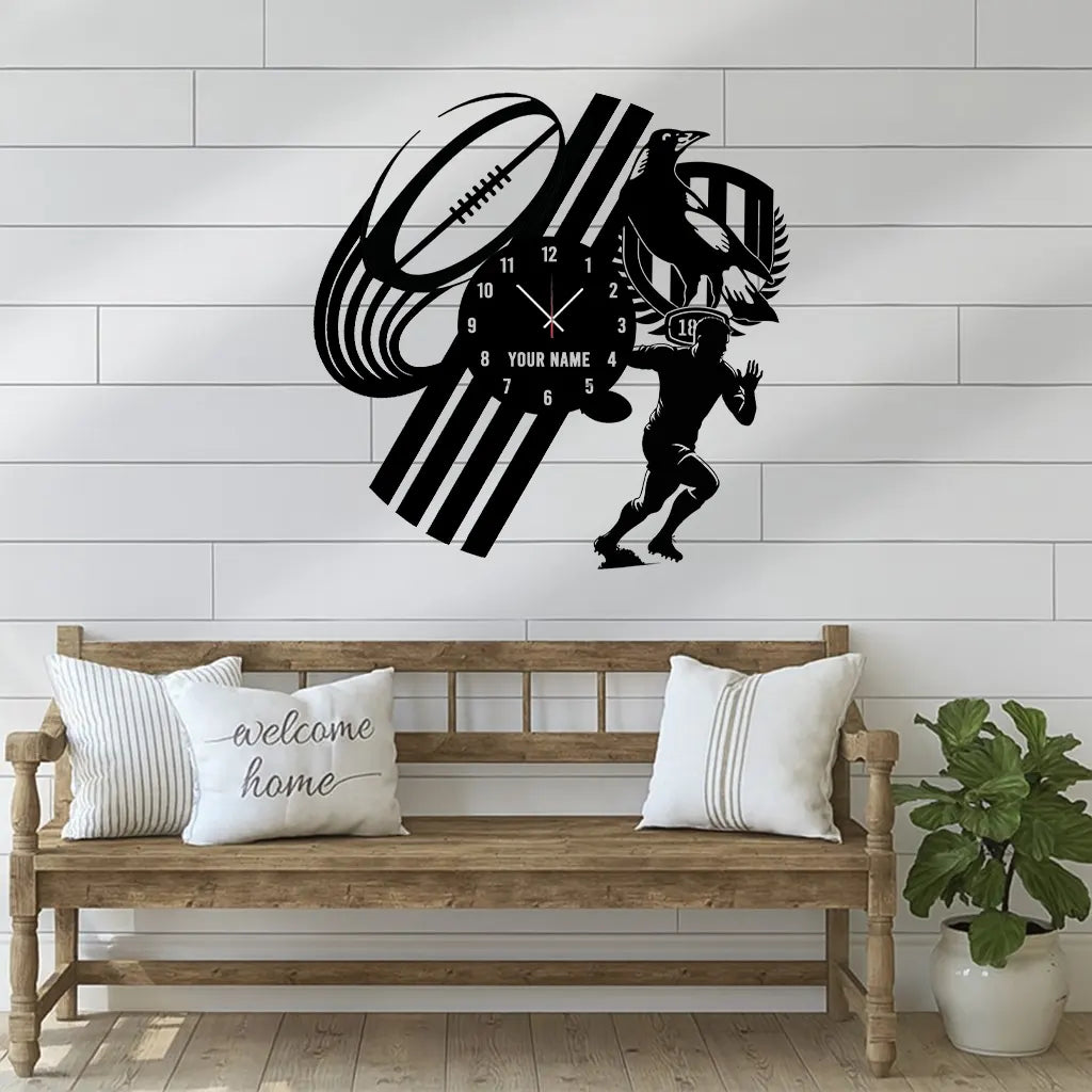 COL Personalized Custom Vinyl Clock With Led For Home