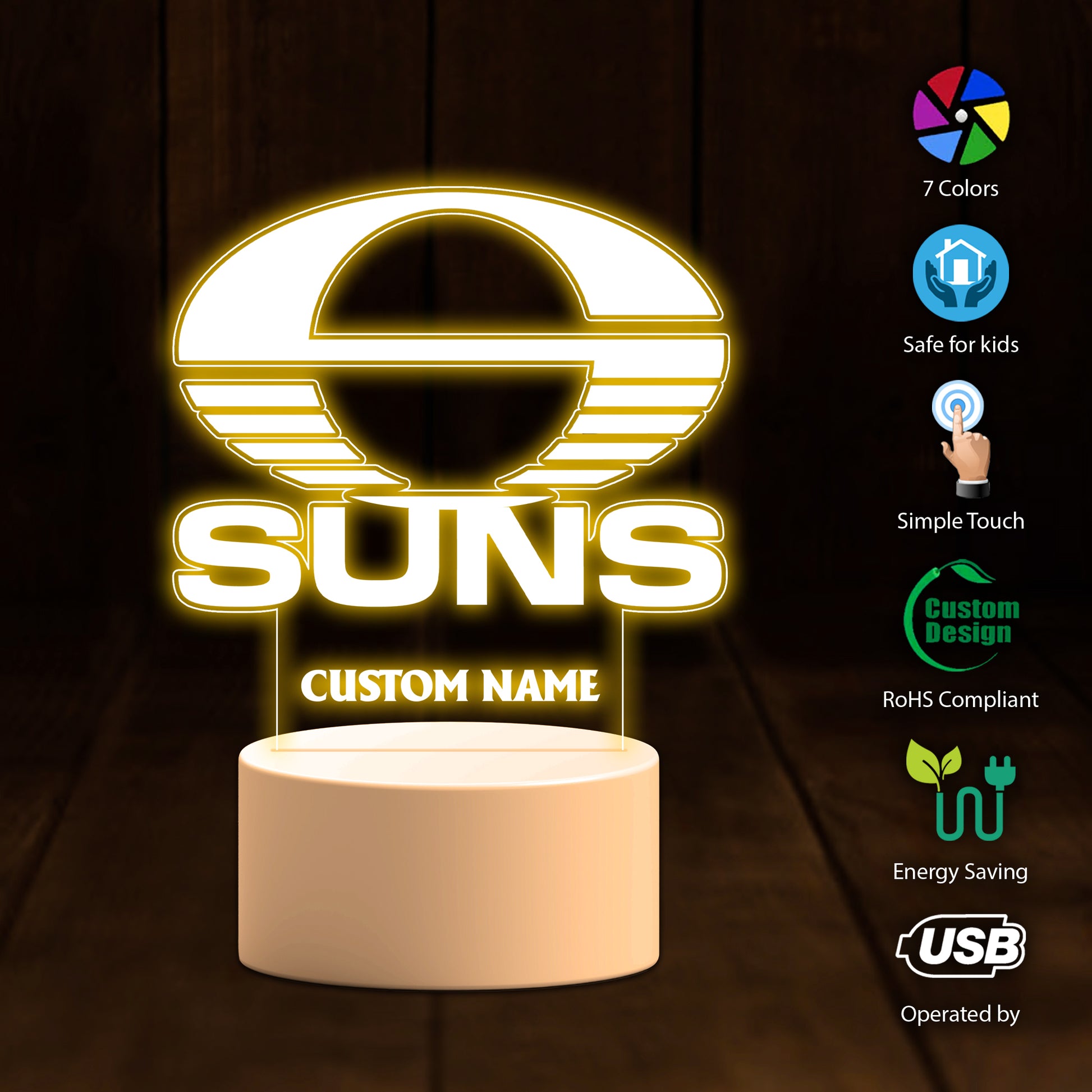 Gcs Personalized Custom 3D Led Light Gift For Fans