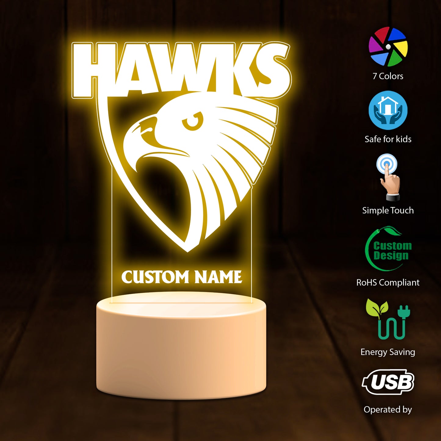 Haw Personalized Custom 3D Led Light Gift For Fans