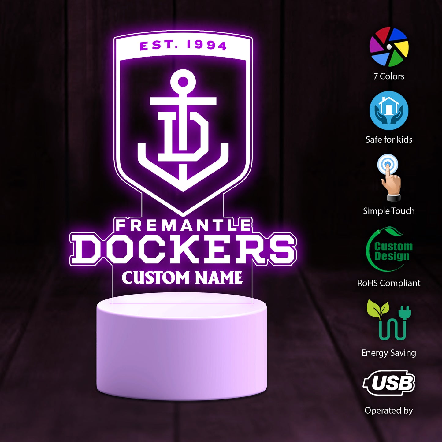 Fre Personalized Custom 3D Led Light Gift For Fans