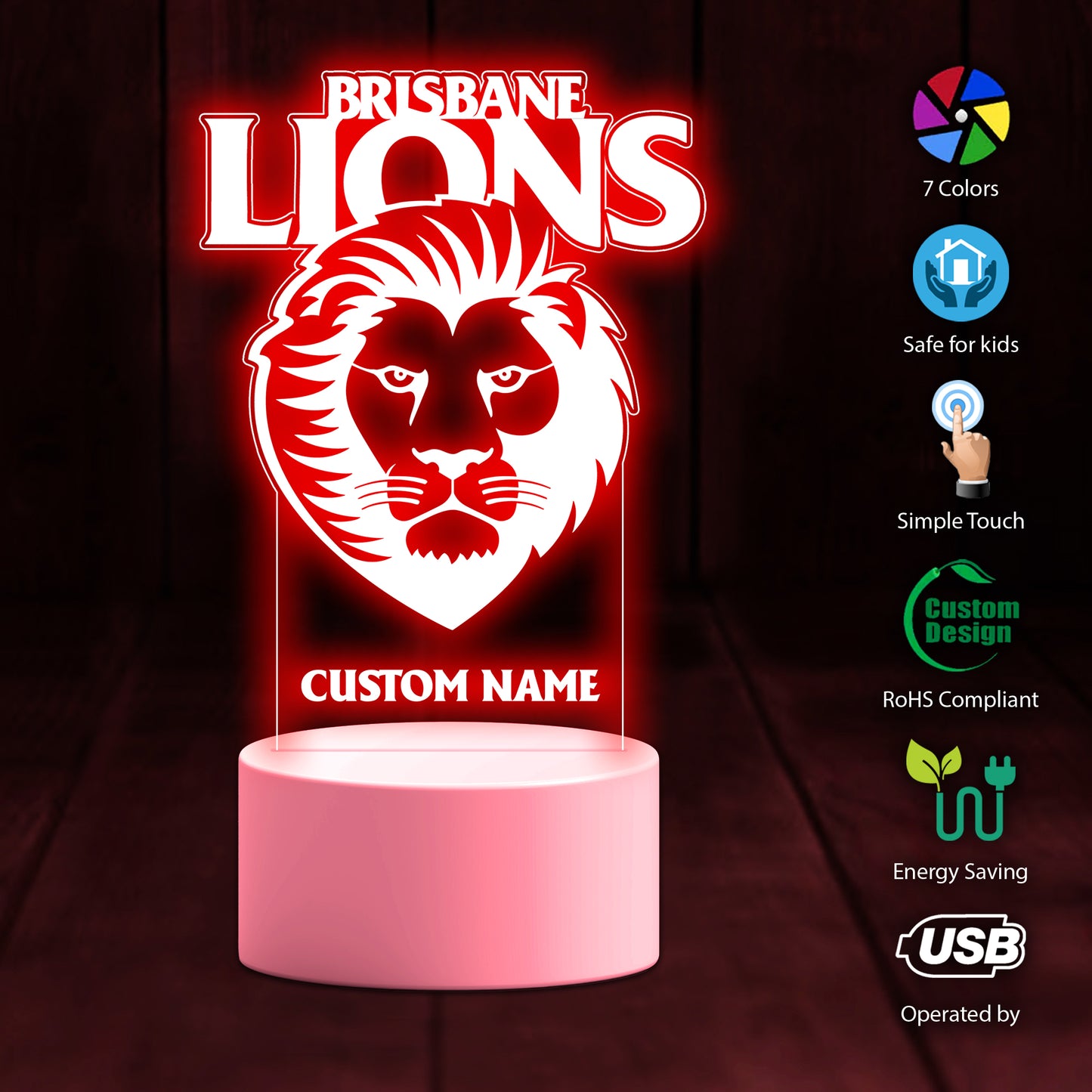 Bb Personalized Custom 3D Led Light Gift For Fans