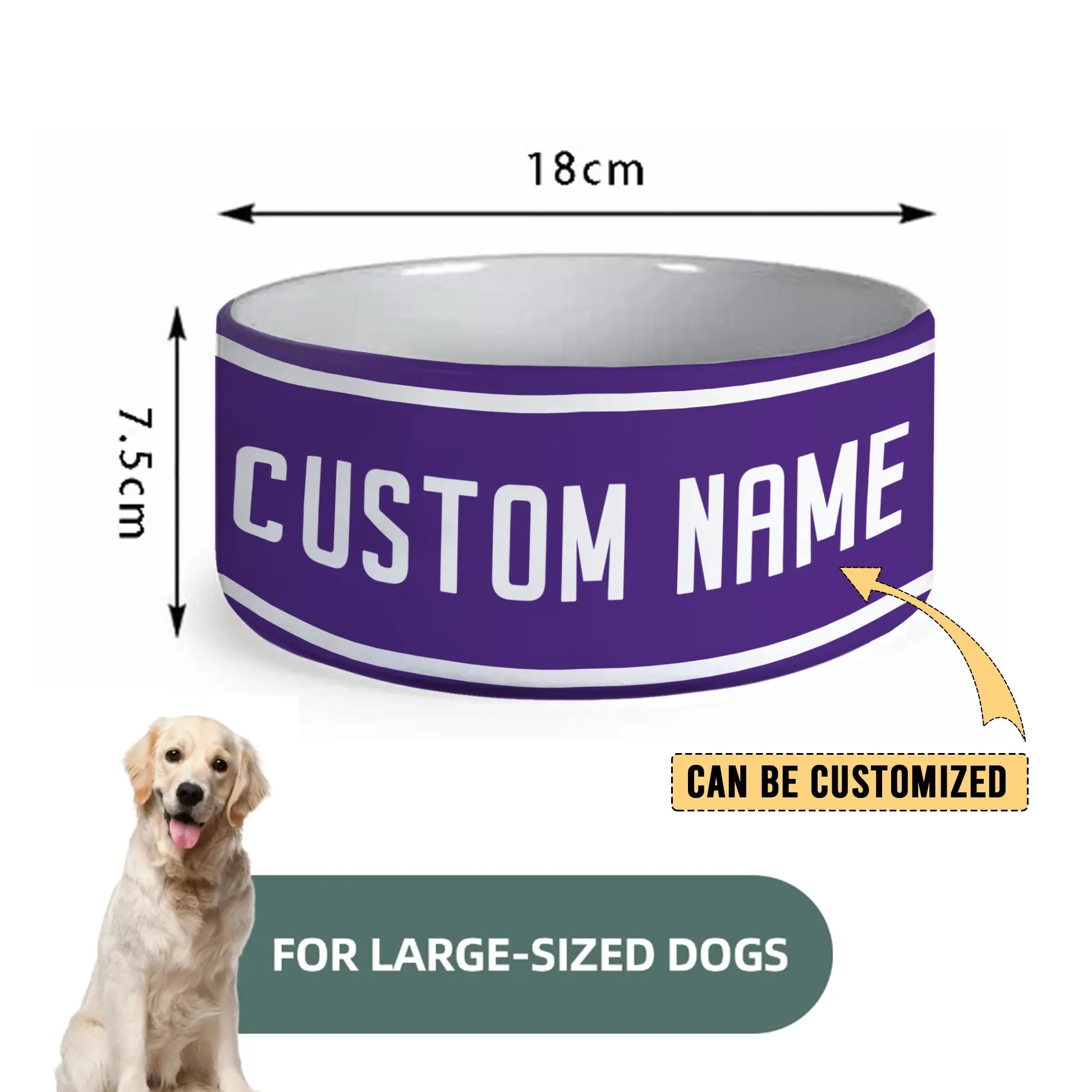 MEL Personalized Custom Ceramic Pet Bowl 3