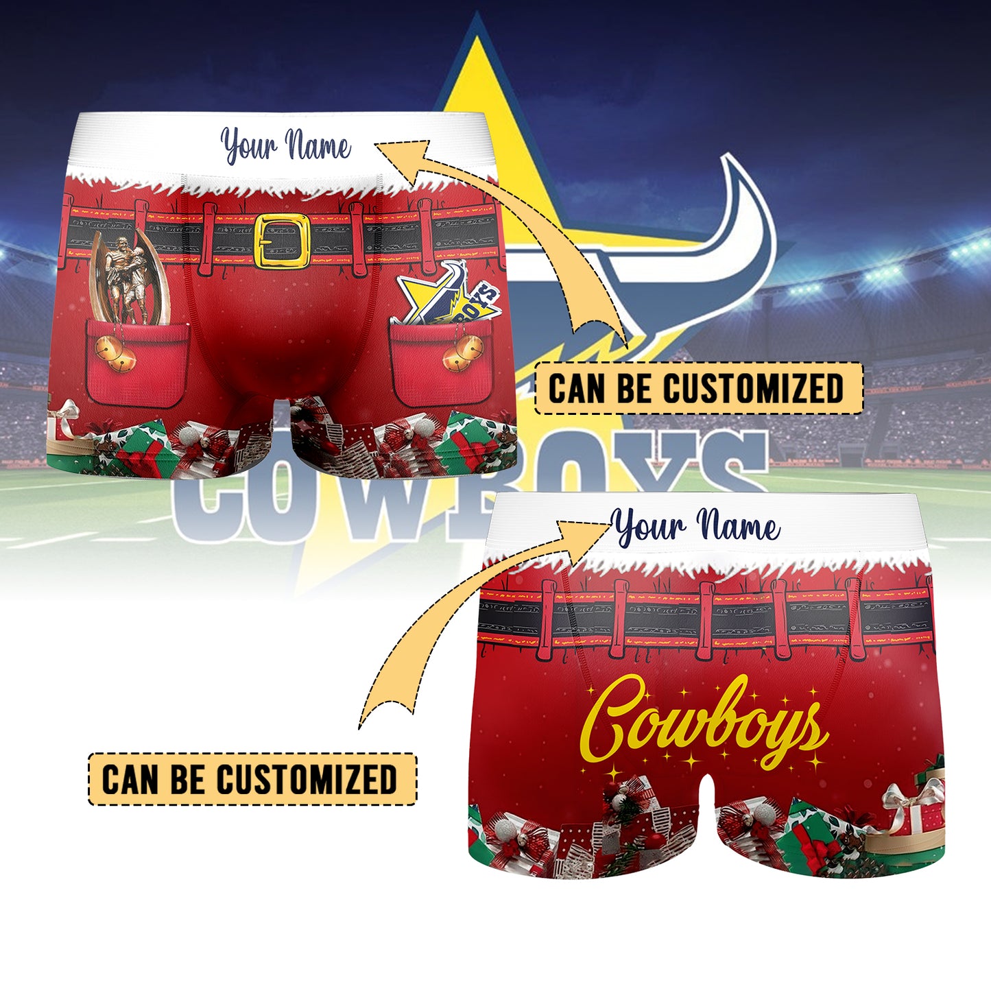 NQL Personalized Custom Boxer Briefs Men’s Underwear 4