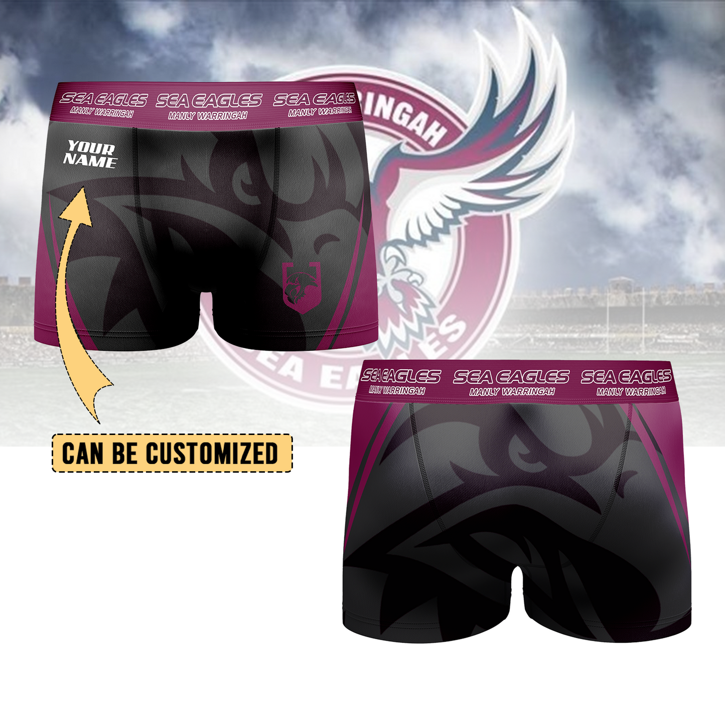 MAN Personalized Custom Boxer Briefs Men’s Underwear