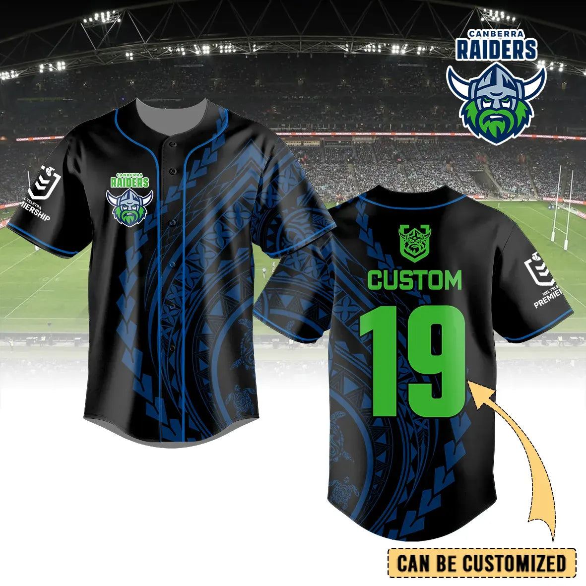 CAN Personalized Custom Baseball Jersey 9