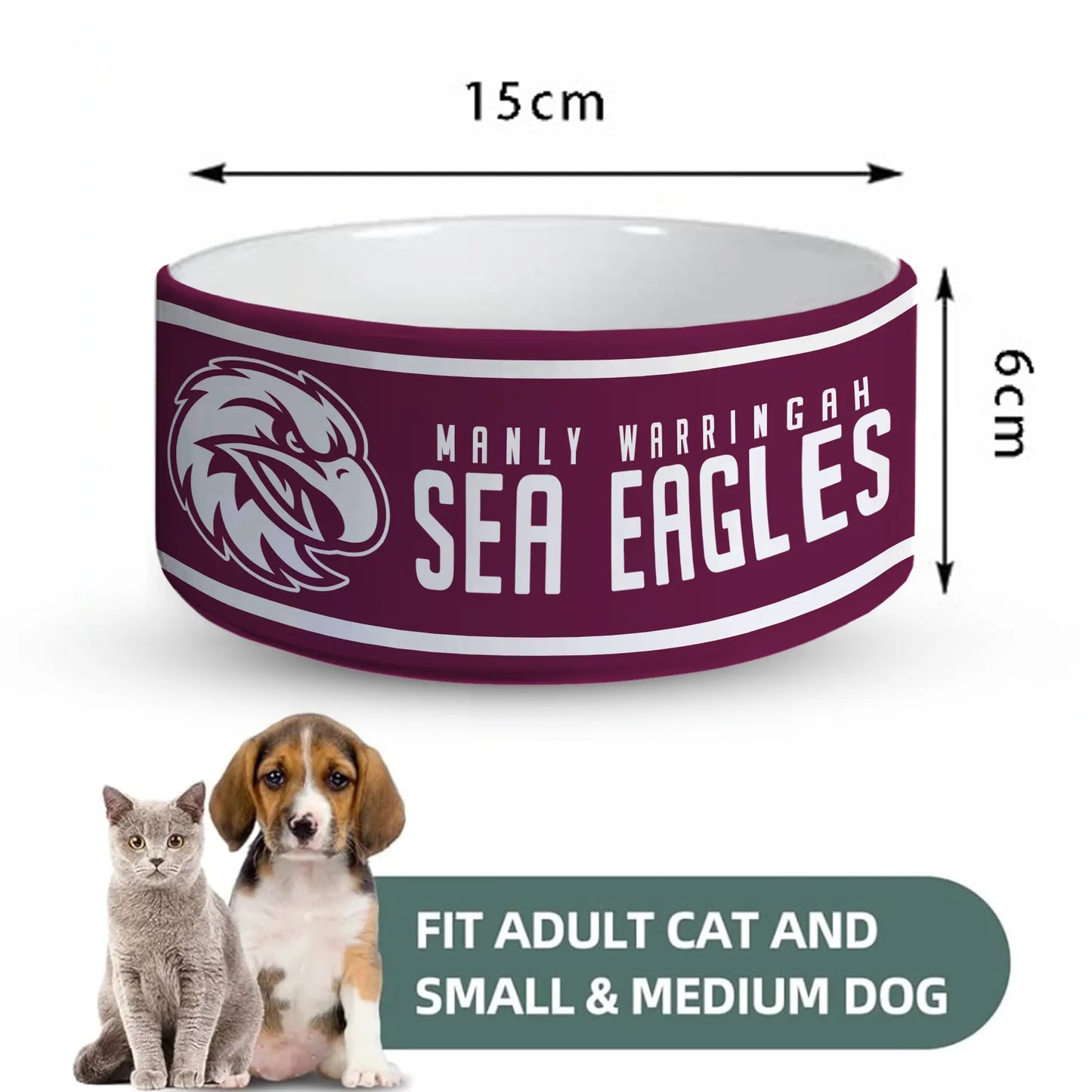 MAN Personalized Custom Ceramic Pet Bowl 3