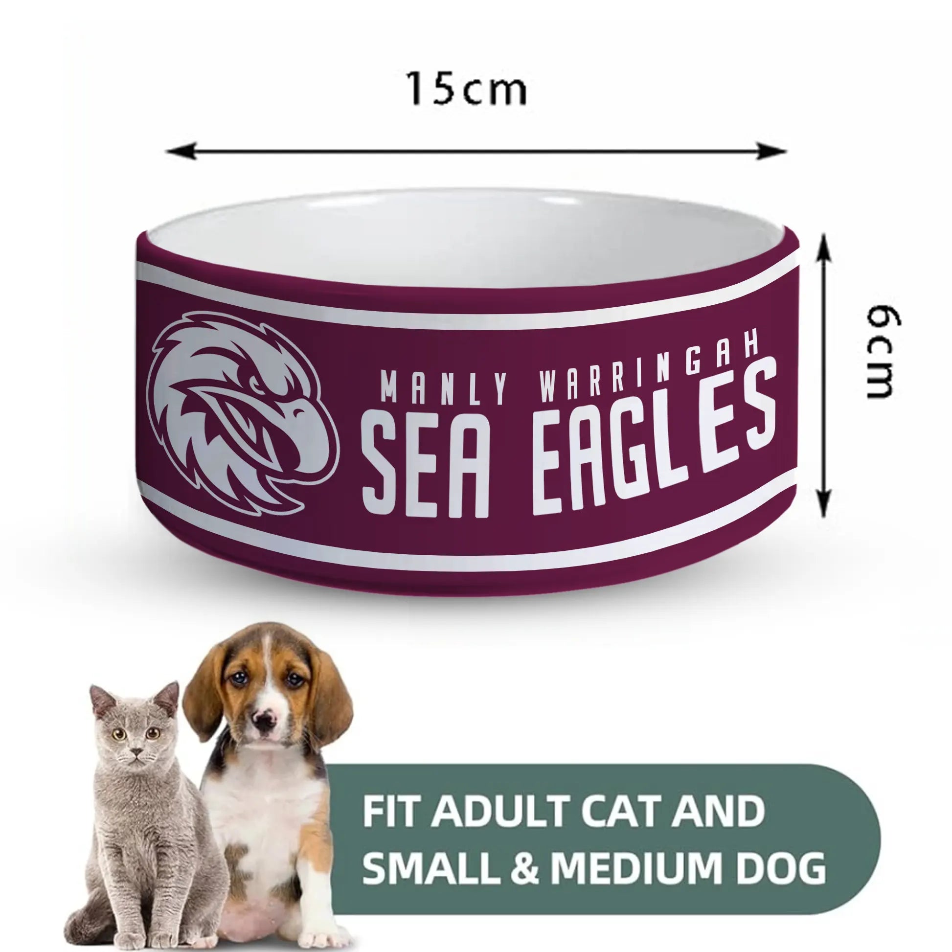 MAN Personalized Custom Ceramic Pet Bowl 3