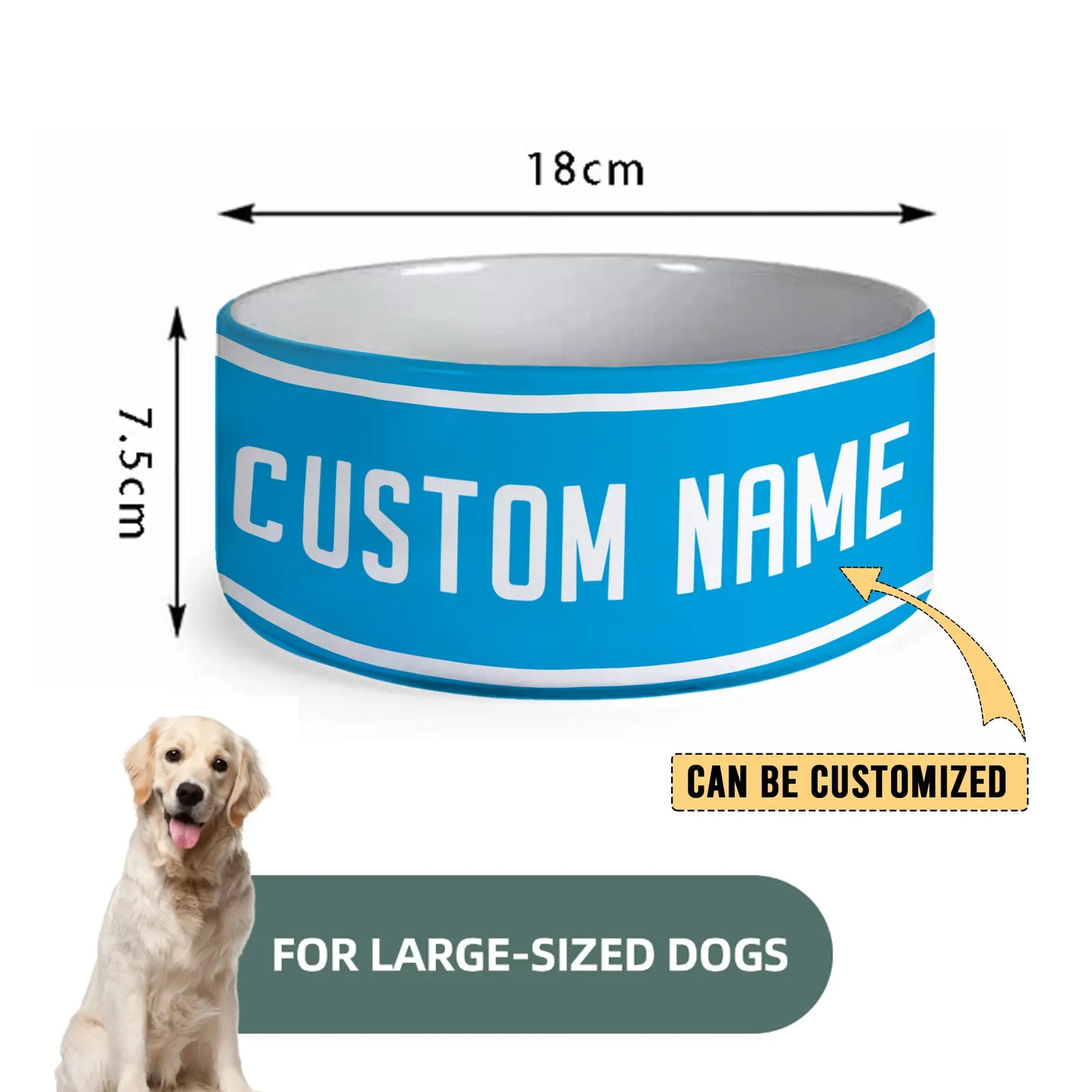 GLD Personalized Custom Ceramic Pet Bowl 3
