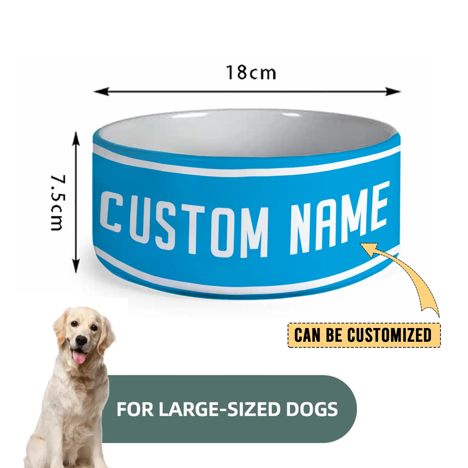 GLD Personalized Custom Ceramic Pet Bowl 3