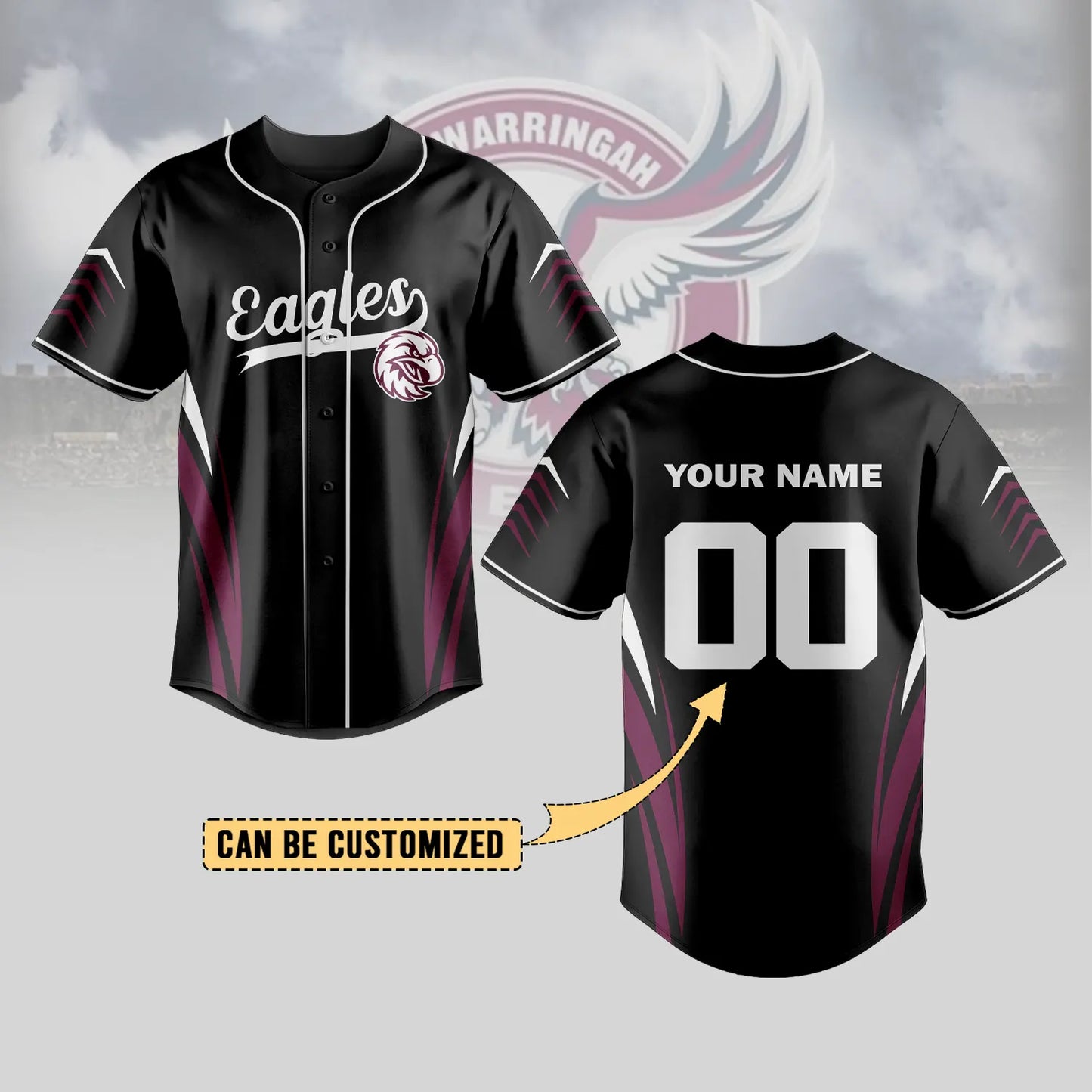 MAN Personalized Custom Baseball Jersey 6