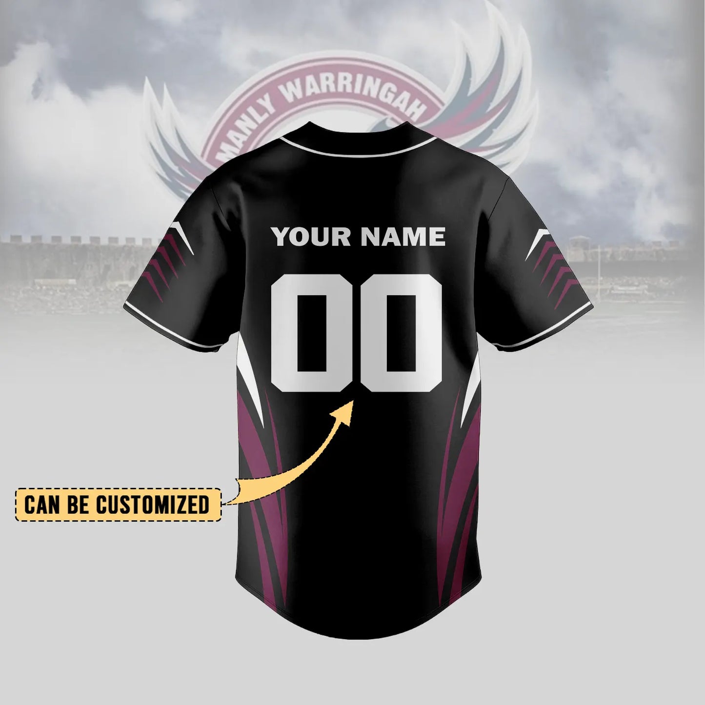 MAN Personalized Custom Baseball Jersey 6