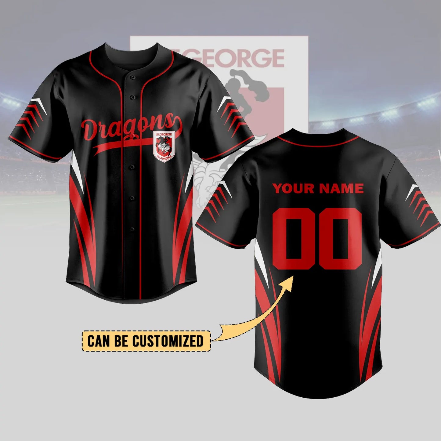 STG Personalized Custom Baseball Jersey 6