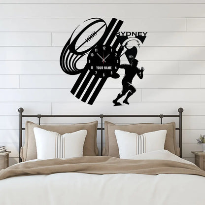 SS Personalized Custom Vinyl Clock With Led For Home